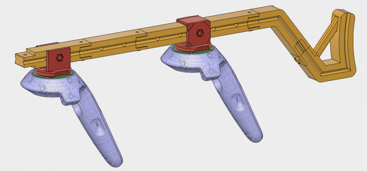 3D Printed Gun Stock for HTC Vive